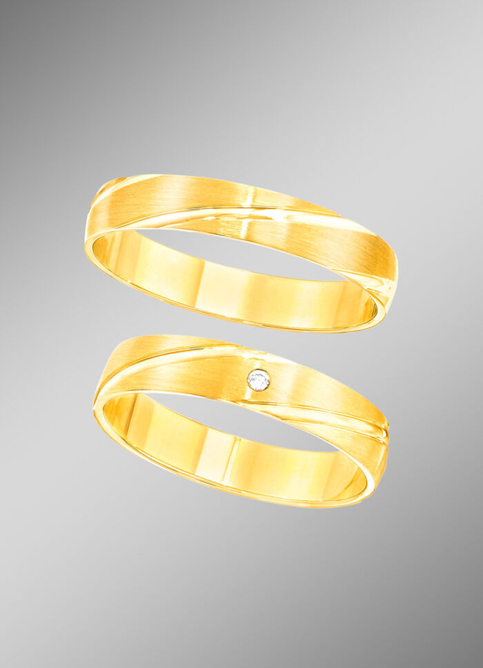 Stijlvol satijnen trouwringen 