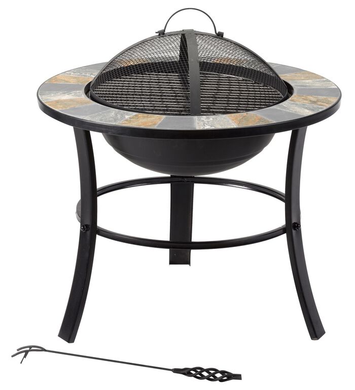 Stonegate vuurplaats met stijlvolle leisteenmoza&iuml;ekafwerking 