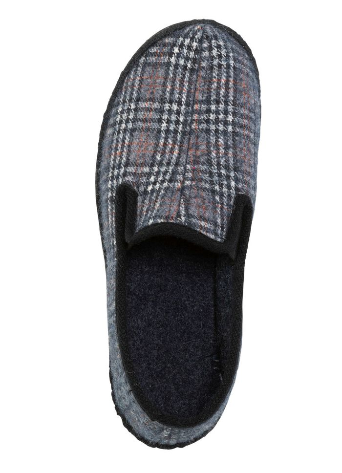 Textielpantoffels met anatomisch gevormd voetbed BLAUWGRIJS-MULTICOLOR