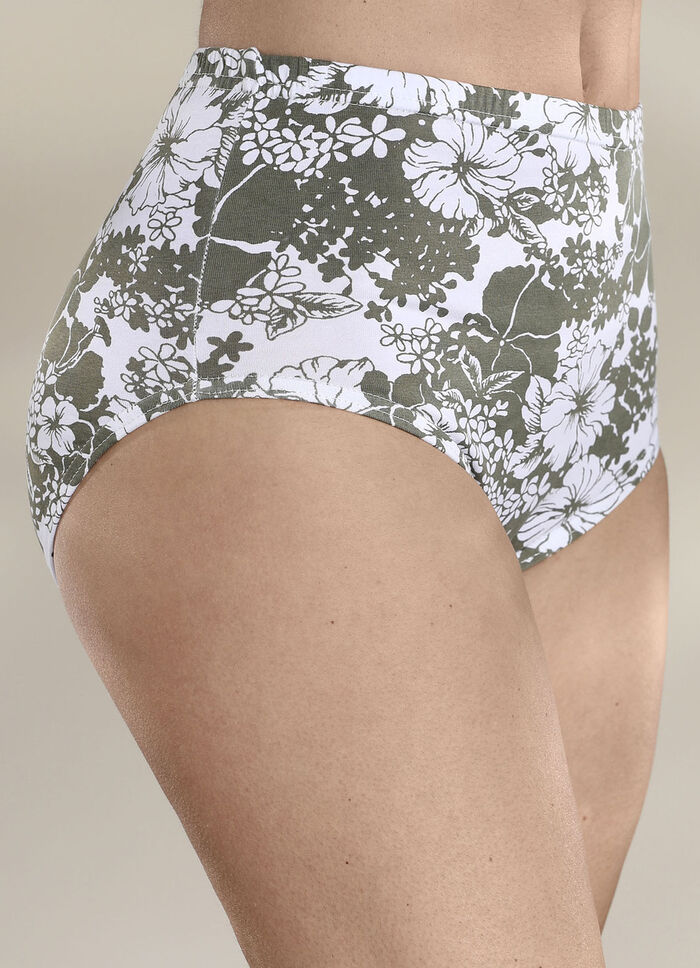 Set van vijf slips met bloemenprint 