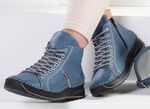 Rieker, sportieve dameslaarzen, winterschoenen, met rits BLAUW