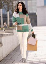 Corduroy broek in ecru 