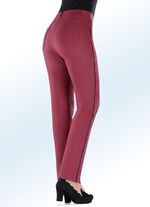 Broek met contrasterende decoratieve biezen CHIANTI-ZWART