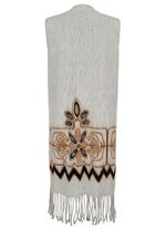 Lang vest met franjes 