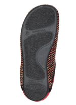 Laurina, klassieke damespantoffels, met uitneembaar voetbed ZWART-ROOD-KLEURRIJK