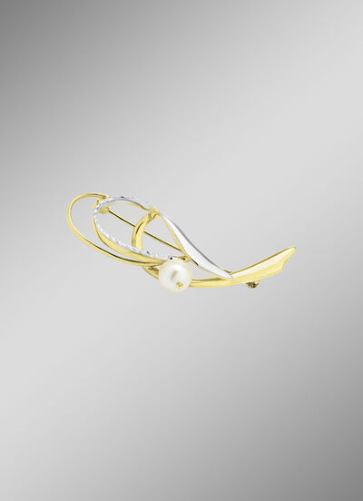 Edele elegantie: pin met gekweekte zoetwaterparel 