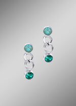 Oorknopjes met groene kristallen 