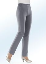 Broek met decoratieve afwerking aan de voorzijde van de band MIDDENGRIJS