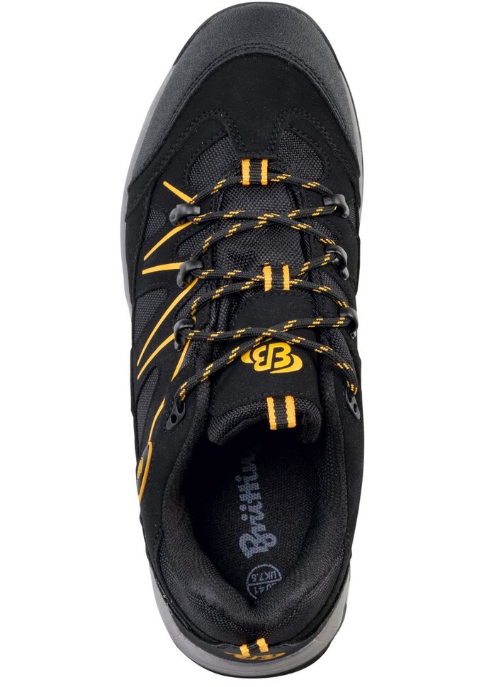 Veterschoen met rubberen details ZWART-GEEL