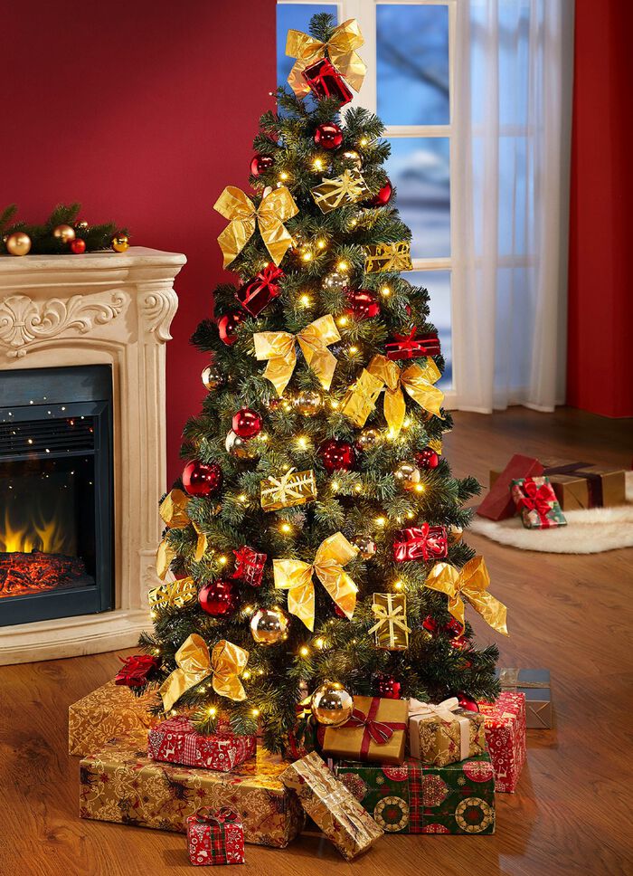 Verlichte dennenboom GROEN