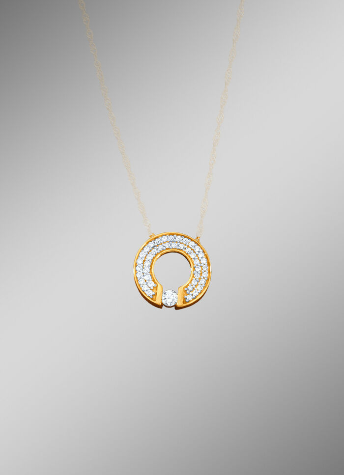 Kettinghanger met synth. zirkonia 