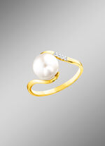 Bouton-damesring met zoetwaterparel
