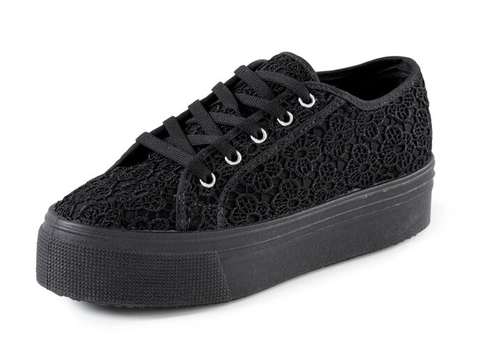 Elegante dames veterschoenen met uitneembaar voetbed SCHWARZ