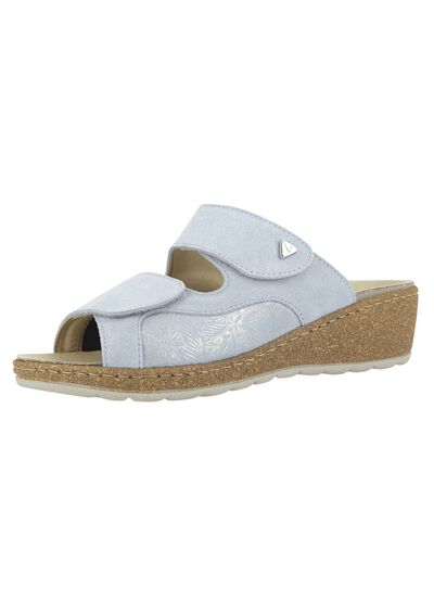 Klittenband-slipper van echt leer 