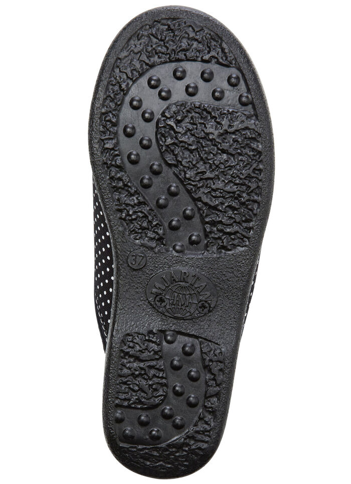 Set van twee pantoffels gemaakt van stippentextiel 1x BORDEAUX 1x ZWART