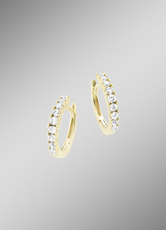 Sprankelende oorringen met synth. zirkonia