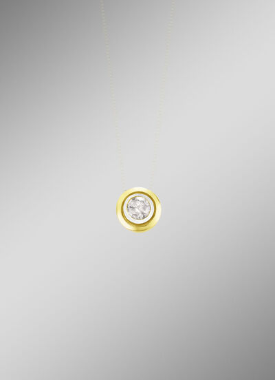 Exclusief bij Bader: Hanger in bicolor met 1 diamant 