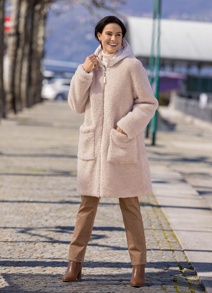 Omkeerbare korte jas in een oversized look 