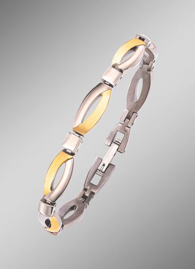 Tweekleurige titanium armband 