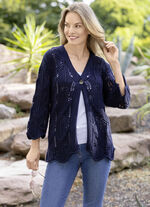 Cardigan met opvallende haaklook 