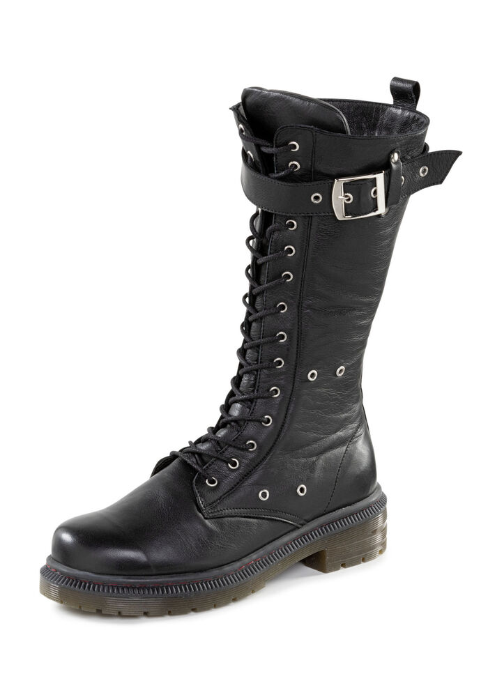 Andrea Conti veterlaarzen met verstelbare sluiting ZWART