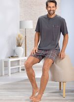 Twee-pack korte broeken met knoopjes aan de voorkant 