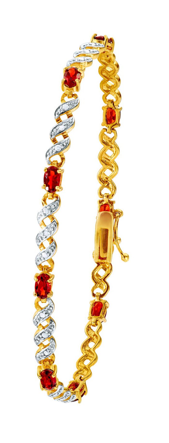 Opengewerkte armband met granaat 