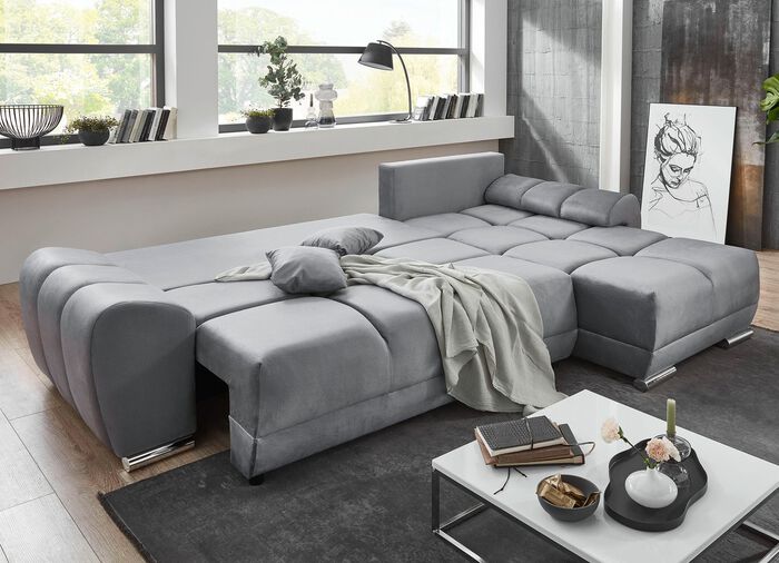 Gestoffeerde hoek met functie GRIJS