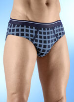 Drie-pack geruite slips 