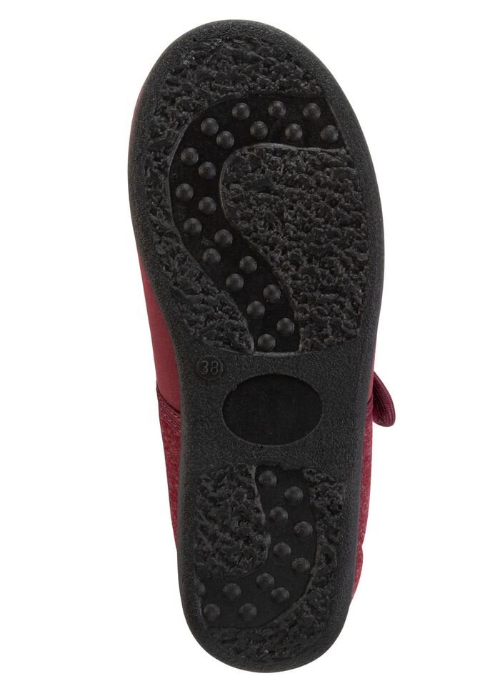 Clipschoen van zacht, deels gem&ecirc;leerd textielmateriaal BORDEAUX