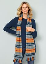 Grofgebreide trui met sjaal 