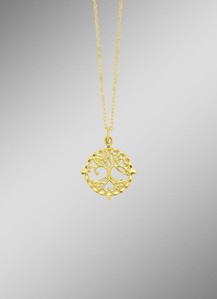 Aantrekkelijke levensboomketting met ankerketting 