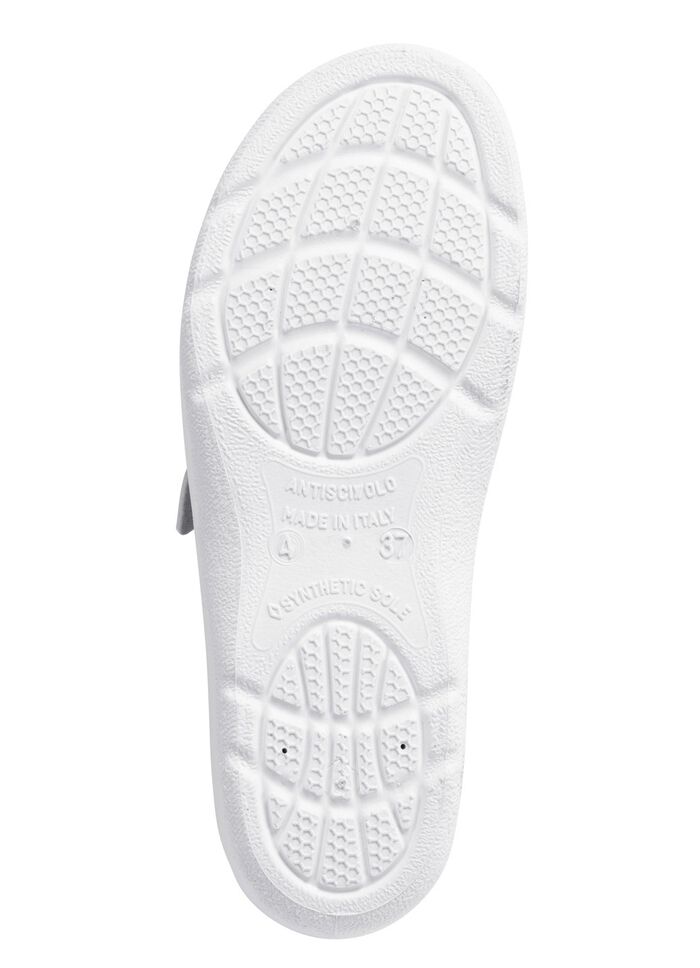 Muiltjes met bloemenprint WIT-BONTE