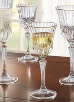 Glazen, set van 2, met gouden rand TRANSPARANT-GOUD