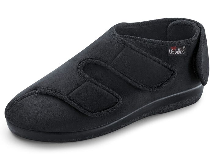 Slippers met comfortabele instap ZWART