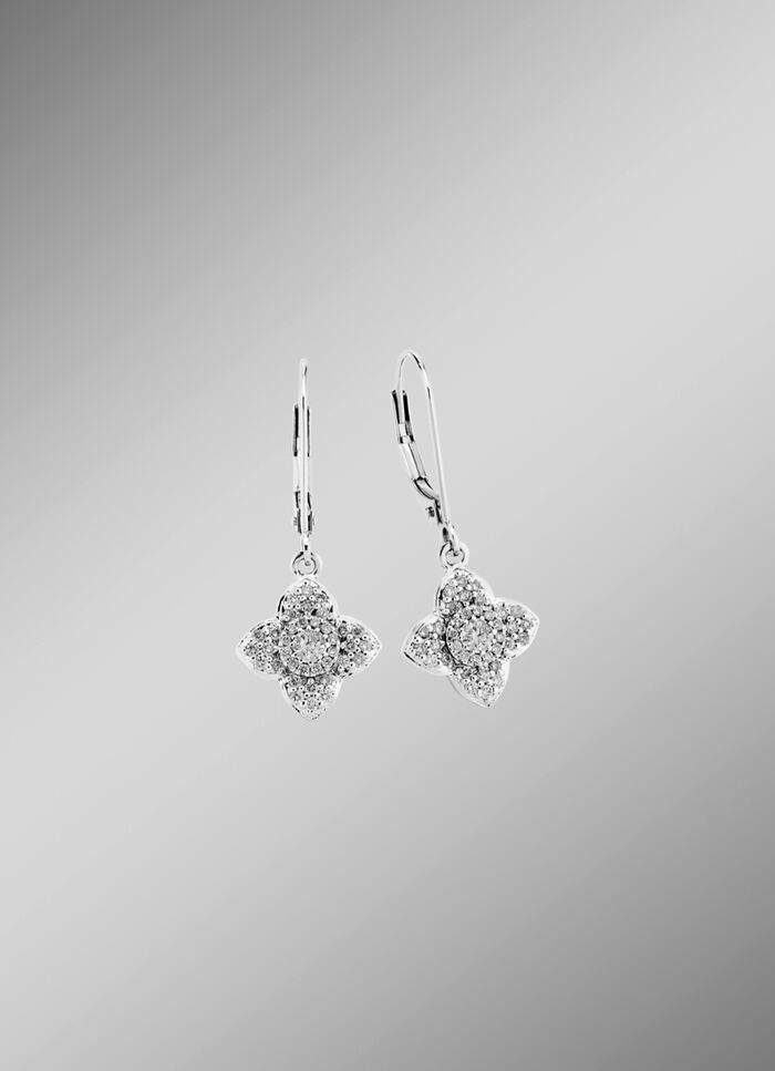 Oorbellen in witgoud 