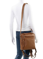 Laurina rugzak van volnerf nappaleer COGNAC