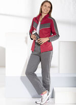 Vrijetijdspak met paspels aan de zijkant 