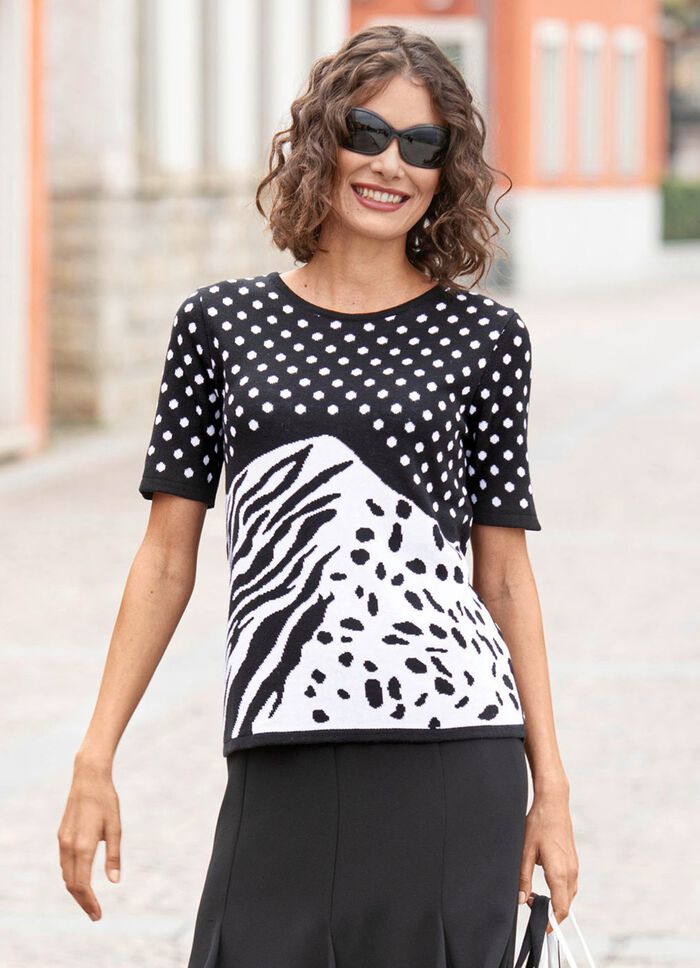 Trui van aangenaam zachte kwaliteit ZWART-WIT