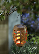 Solarlamp Magic 2-in-1 in houtlook 