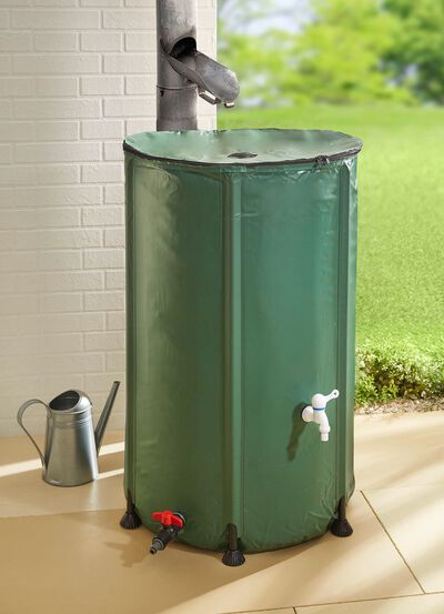 Opvouwbare regencollector met aftapkraan 