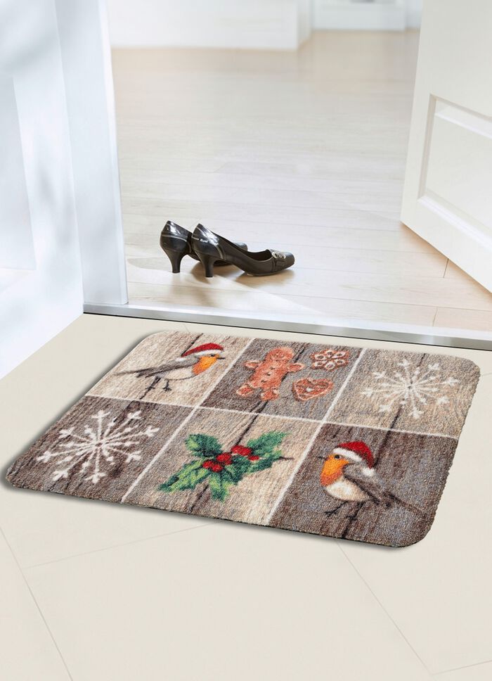 Patchwork-deurmat met antislip latex achterkant 