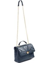 Laurina tas met knevelsluiting in extravagante libellevorm DONKERBLAUW