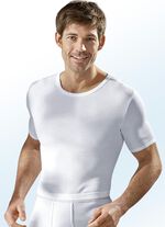 Hermko drie-pack slip-on jacks in dubbel rib, wit 