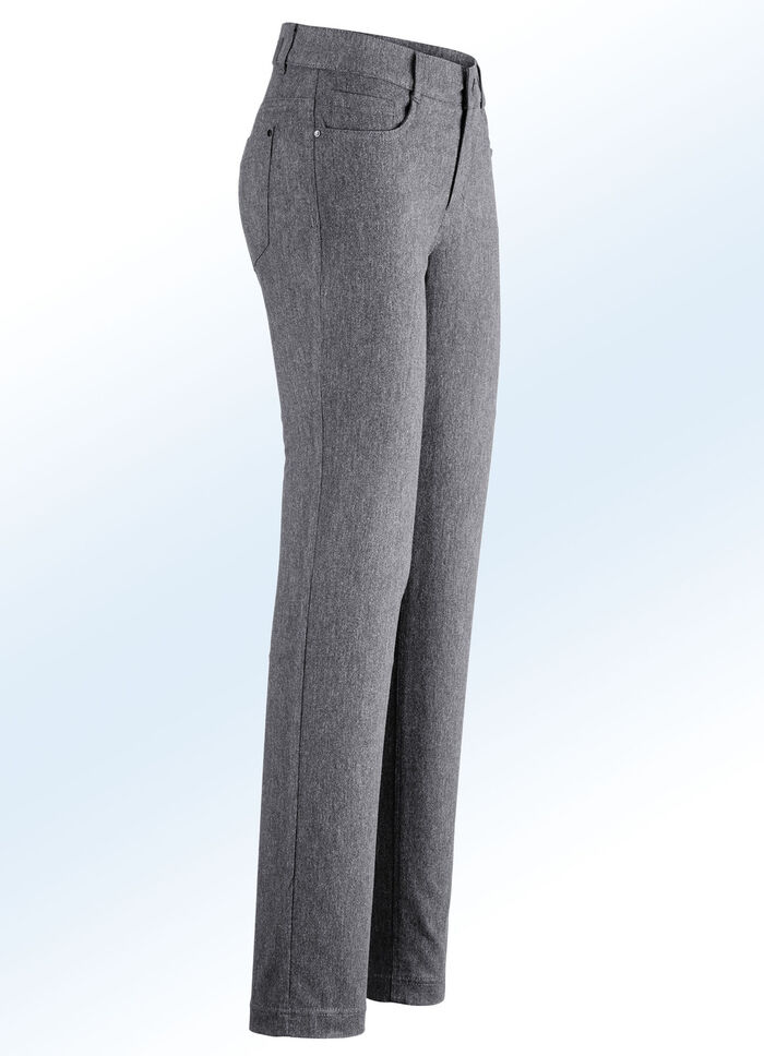 Broek met aangenaam zachte, warme voering MIDDENGRIJS GEM.