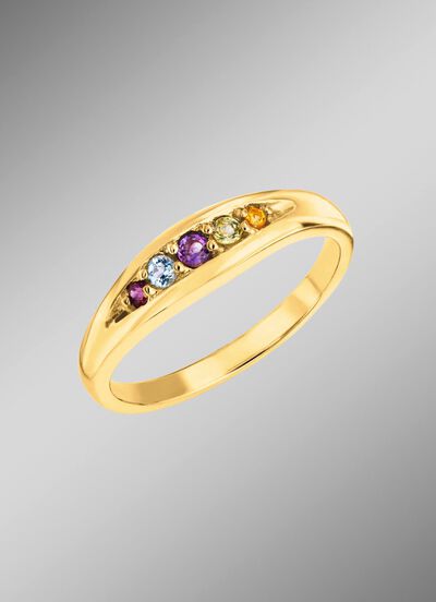 Stralende elegantie: damesring met echte edelstenen 