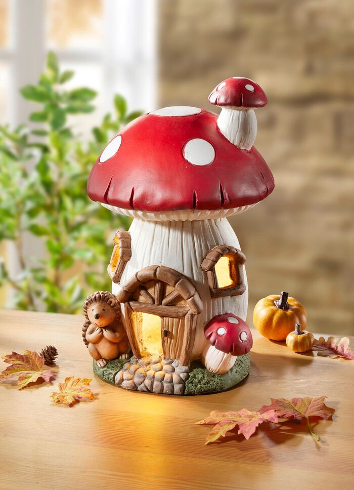 Verlicht paddenstoelhuis 