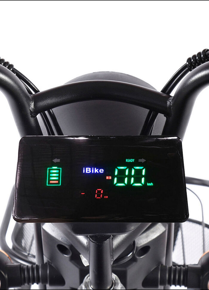 Driewielig elektrisch voertuig in de stijl van een compacte scooter ZILVER