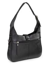 Tas Laurina van generfd nappaleer ZWART