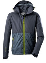 Functioneel herenjack van Killtec® met afneembare capuchon DONKERBLAUW